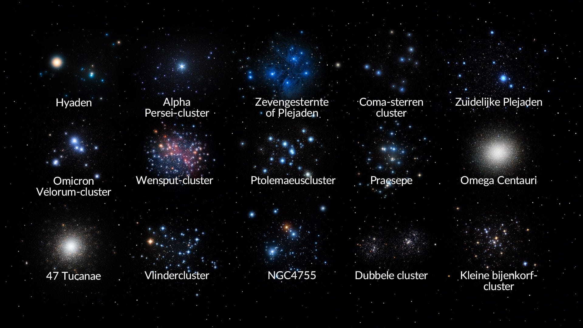 15 star clusters