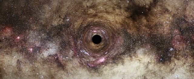 Artist’s impression of a black hole