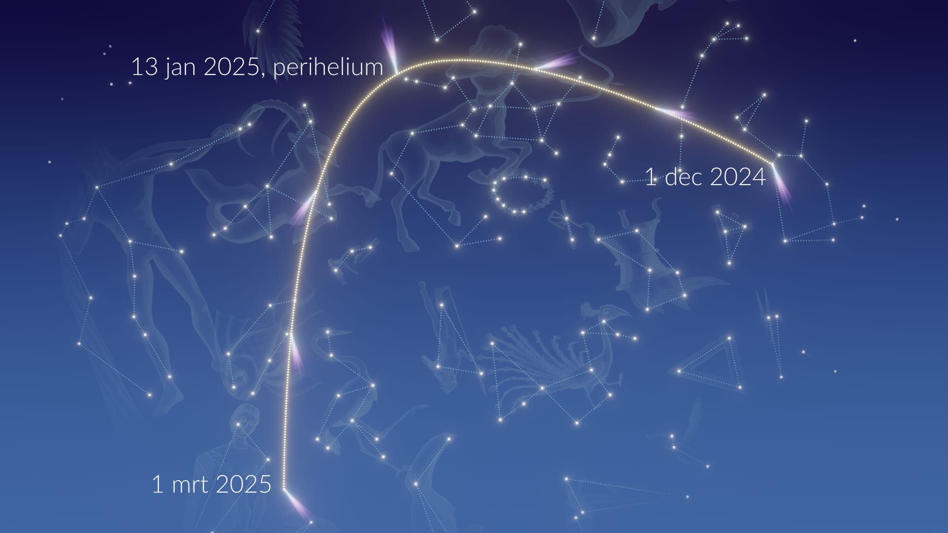 Path of Comet C/2024 G3 (ATLAS)