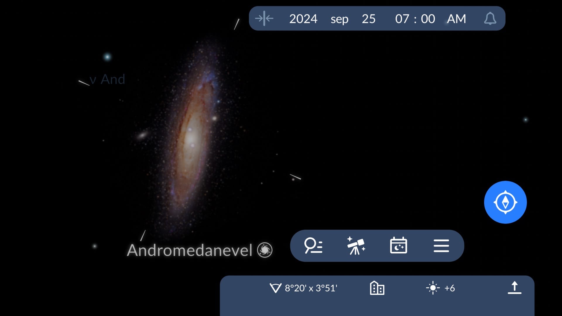 Andromeda Galaxy in Sky Tonight
