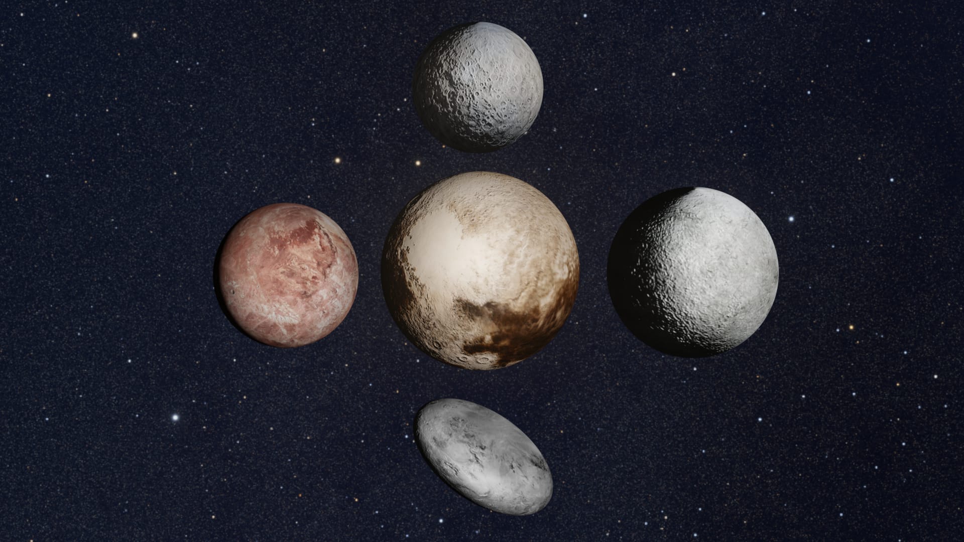 Dwarf planets joined together