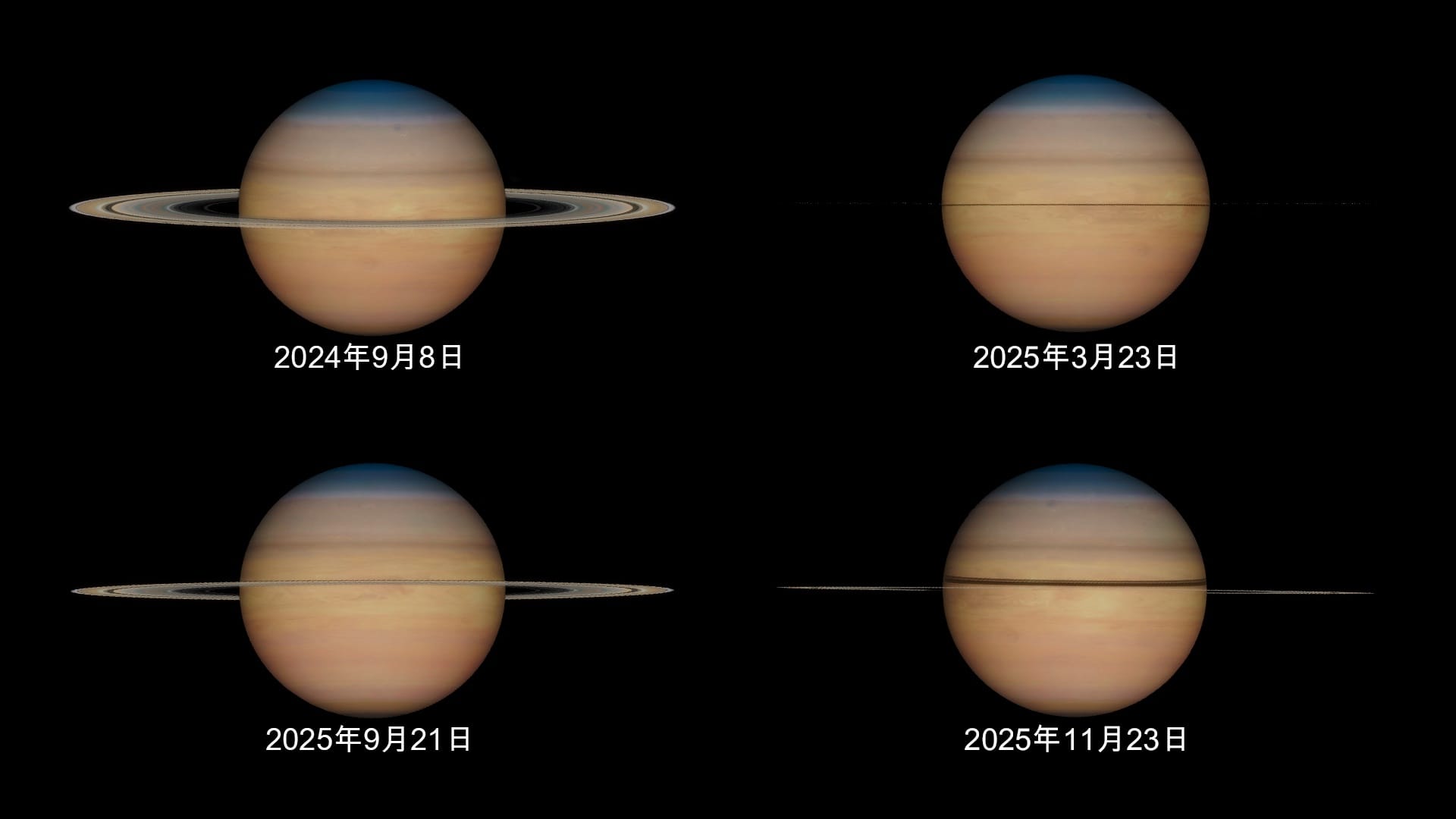 2025年土星“邊對邊”現象